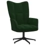 Silla de relajación con taburete terciopelo verde oscuro de , Sillones - Ref: Foro24-328108, Precio: 165,96 €, Descuento: %