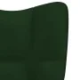 Silla de relajación con taburete terciopelo verde oscuro de , Sillones - Ref: Foro24-328108, Precio: 165,96 €, Descuento: %