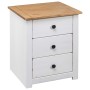 Mesita de noche madera maciza pino Panamá blanco 46x40x57 cm de vidaXL, Mesitas de noche - Ref: Foro24-282654, Precio: 83,59 ...