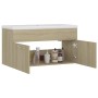 Mueble con lavabo madera de ingeniería roble Sonoma de , Tocadores de baño - Ref: Foro24-3070841, Precio: 221,28 €, Descuento: %