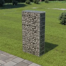 Muro de gaviones con cubiertas acero galvanizado 50x20x100 cm de vidaXL, Paneles de vallas - Ref: Foro24-143576, Precio: 44,7...