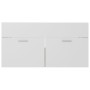 Mueble con lavabo madera de ingeniería blanco y roble Sonoma de , Tocadores de baño - Ref: Foro24-3070843, Precio: 221,28 €, ...