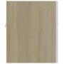 Mueble con lavabo madera de ingeniería blanco y roble Sonoma de , Tocadores de baño - Ref: Foro24-3070843, Precio: 221,28 €, ...
