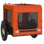 Remolque de bicicleta mascotas hierro tela Oxford naranja negro de , Cochecitos para mascotas - Ref: Foro24-93907, Precio: 83...