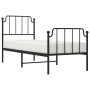 Estructura de cama con cabecero y estribo metal negro 80x200 cm de , Camas y somieres - Ref: Foro24-373896, Precio: 76,39 €, ...