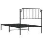 Estructura de cama con cabecero metal negro 100x200 cm de , Camas y somieres - Ref: Foro24-373882, Precio: 68,47 €, Descuento: %
