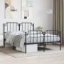 Estructura de cama con cabecero y estribo metal negro 140x190cm de , Camas y somieres - Ref: Foro24-373905, Precio: 91,42 €, ...