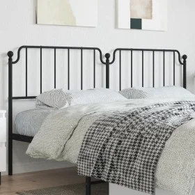 Cabecero de metal negro 193 cm de , Cabeceros y pies de cama - Ref: Foro24-373924, Precio: 30,73 €, Descuento: %