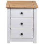 Mesita de noche madera maciza pino Panamá blanco 46x40x57 cm de vidaXL, Mesitas de noche - Ref: Foro24-282654, Precio: 83,59 ...