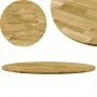 Superficie de mesa redonda madera maciza de roble 23 mm 600 mm de vidaXL, Tableros para mesas - Ref: Foro24-245983, Precio: 7...