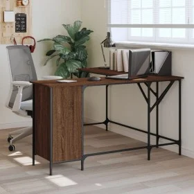 Escritorio madera de ingeniería roble marrón 141x141x75 cm de , Escritorios - Ref: Foro24-837601, Precio: 98,94 €, Descuento: %