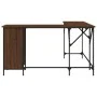 Escritorio madera de ingeniería roble marrón 141x141x75 cm de , Escritorios - Ref: Foro24-837601, Precio: 98,94 €, Descuento: %