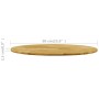 Superficie de mesa redonda madera maciza de roble 23 mm 600 mm de vidaXL, Tableros para mesas - Ref: Foro24-245983, Precio: 7...