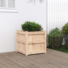 Jardinera madera maciza de pino 50x50x50 cm de , Maceteros y jardineras - Ref: Foro24-837414, Precio: 58,23 €, Descuento: %