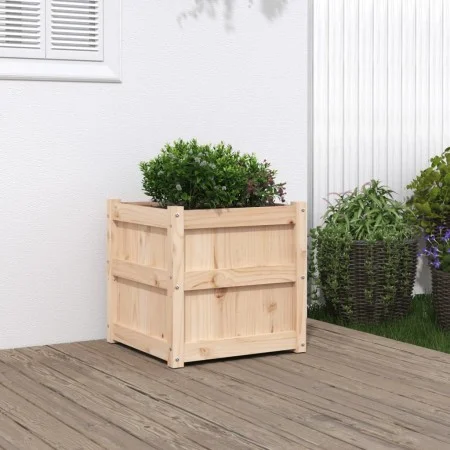 Jardinera madera maciza de pino 50x50x50 cm de , Maceteros y jardineras - Ref: Foro24-837414, Precio: 57,80 €, Descuento: %