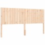 Estructura de cama de matrimonio con cabecero madera maciza de , Camas y somieres - Ref: Foro24-3192961, Precio: 184,17 €, De...
