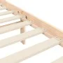 Double bed frame with solid wood headboard by , Beds and slatted bases - Ref: Foro24-3192961, Price: 178,60 €, Discount: %
