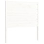 Estructura de cama individual con cabecero madera maciza blanco de , Camas y somieres - Ref: Foro24-3193167, Precio: 122,46 €...