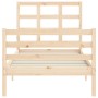 Estructura de cama individual con cabecero madera maciza de , Camas y somieres - Ref: Foro24-3193946, Precio: 88,54 €, Descue...