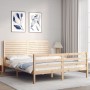 Estructura de cama con cabecero madera maciza 160x200 cm de , Camas y somieres - Ref: Foro24-3195036, Precio: 164,46 €, Descu...