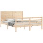 Estructura de cama con cabecero madera maciza 160x200 cm de , Camas y somieres - Ref: Foro24-3195036, Precio: 164,46 €, Descu...