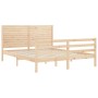 Estructura de cama con cabecero madera maciza 160x200 cm de , Camas y somieres - Ref: Foro24-3195036, Precio: 164,46 €, Descu...