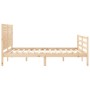 Estructura de cama con cabecero madera maciza 160x200 cm de , Camas y somieres - Ref: Foro24-3195036, Precio: 164,46 €, Descu...