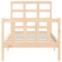 Estructura de cama con cabecero madera maciza 100x200 cm de , Camas y somieres - Ref: Foro24-3192091, Precio: 117,19 €, Descu...