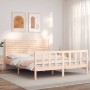 Estructura de cama con cabecero madera maciza 160x200 cm de , Camas y somieres - Ref: Foro24-3193216, Precio: 158,52 €, Descu...