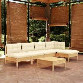 Gartenmöbel 6 Stück Kissen aus cremefarbenem Kiefernholz von , Gartensets - Ref: Foro24-3096340, Preis: 436,51 €, Rabatt: %