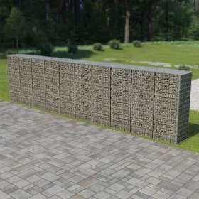 Gabionenwand mit verzinkten Stahlabdeckungen 600x50x150 cm von vidaXL, Zaunpaneele - Ref: Foro24-143582, Preis: 327,24 €, Rab...