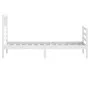 White solid wood single bed frame 75x190 cm by , Beds and slatted bases - Ref: Foro24-3101049, Price: 113,46 €, Discount: %
