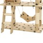 Rascador para gatos con poste de sisal 140 cm huellas beige de vidaXL, Mobiliario para gatos - Ref: Foro24-170586, Precio: 80...