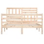 Estructura de cama madera maciza 140x190 cm de , Camas y somieres - Ref: Foro24-3101068, Precio: 136,45 €, Descuento: %