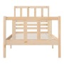 Estructura de cama individual pequeña madera maciza 75x190 cm de , Camas y somieres - Ref: Foro24-3101113, Precio: 93,06 €, D...
