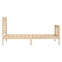 Estructura de cama individual pequeña madera maciza 75x190 cm de , Camas y somieres - Ref: Foro24-3101113, Precio: 93,06 €, D...