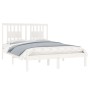 Estructura de cama doble pequeña madera maciza blanca 120x190cm de , Camas y somieres - Ref: Foro24-3104034, Precio: 125,83 €...