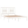 Estructura de cama doble pequeña madera maciza blanca 120x190cm de , Camas y somieres - Ref: Foro24-3104034, Precio: 125,83 €...