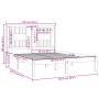 Estructura de cama doble pequeña madera maciza blanca 120x190cm de , Camas y somieres - Ref: Foro24-3104034, Precio: 125,83 €...