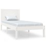 Estructura de cama madera maciza de pino blanco 100x200 cm de , Camas y somieres - Ref: Foro24-3104144, Precio: 118,77 €, Des...
