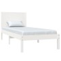 Estructura de cama madera maciza de pino blanco 100x200 cm de , Camas y somieres - Ref: Foro24-3104144, Precio: 118,77 €, Des...
