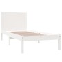 Estructura de cama madera maciza de pino blanco 100x200 cm de , Camas y somieres - Ref: Foro24-3104144, Precio: 118,77 €, Des...