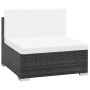 Set muebles de jardín 6 piezas y cojines ratán sintético negro de vidaXL, Conjuntos de jardín - Ref: Foro24-44602, Precio: 54...