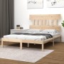Estructura de cama madera maciza de pino 140x190 cm de , Camas y somieres - Ref: Foro24-3104718, Precio: 106,32 €, Descuento: %
