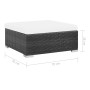 Set muebles de jardín 6 piezas y cojines ratán sintético negro de vidaXL, Conjuntos de jardín - Ref: Foro24-44602, Precio: 54...