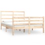 Estructura de cama madera maciza de pino 140x190 cm de , Camas y somieres - Ref: Foro24-3104986, Precio: 115,05 €, Descuento: %