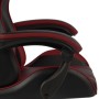 Silla gaming de cuero sintético negro y rojo tinto en Sillas de oficina | Comprar online en Foru.es