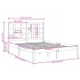 Estructura de cama madera maciza 140x200 cm de , Camas y somieres - Ref: Foro24-3105470, Precio: 113,76 €, Descuento: %