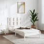 Estructura de cama madera maciza individual blanco 75x190 cm de , Camas y somieres - Ref: Foro24-3105561, Precio: 94,60 €, De...