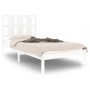 Estructura de cama madera maciza individual blanco 75x190 cm de , Camas y somieres - Ref: Foro24-3105561, Precio: 94,60 €, De...
